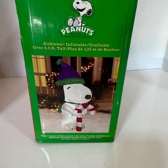 Gemmy Peanuts Snoopy Christmas Inflatable 4.5 ft. Airblown LED New Open Box - Picture 4 of 7
